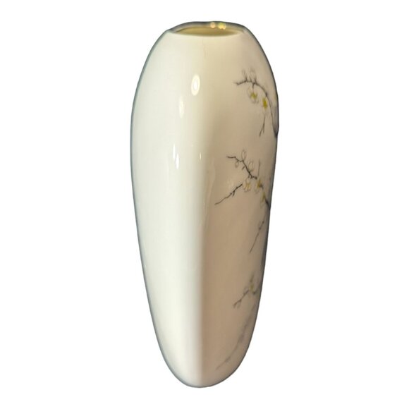 Vintage Set of 2 JAY Fine China Porcelain Vase Set With Bluebirds & Floral Motif - Picture 11 of 13